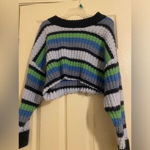 SO Goods For Life Multi-Color Sweater Cropped